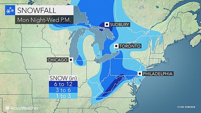 AccuWeather: The digital giant upped their totals this morning, and they now see a huge swath of 3-6" bearing down on the entire area.