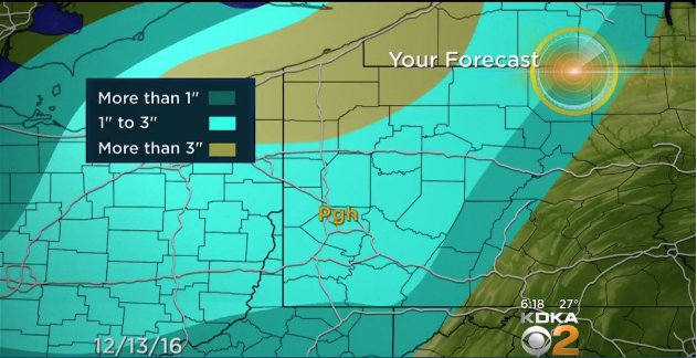 KDKA:  forecast for Pittsburgh